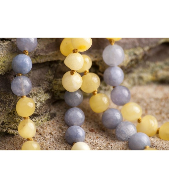 Amber teething necklace - Gemstone - precious stones